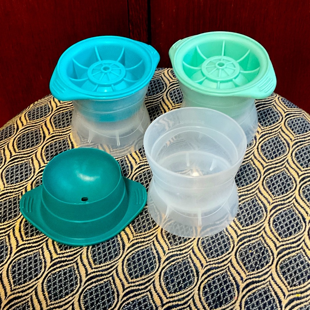 Silicone Clear Ice Ball Molds lot (3) New